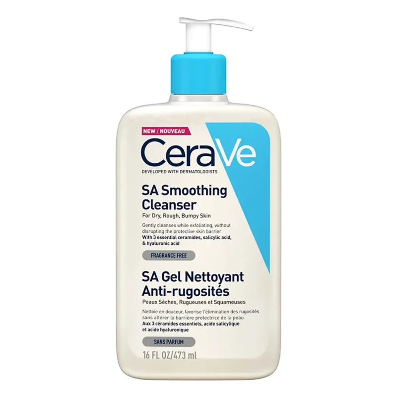 sa-smoothing-cleanser-gentle-exfoliation-for-normal-skin ژل شستشو صورت سراوی مدل SA مناسب پوست زبر و ناهموار حجم 236 میل