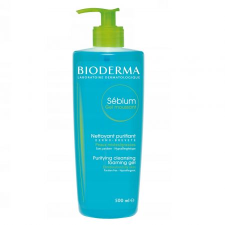sebium cleanser ژلفوم شوینده صورت پوست چرب و مختلط بایودرما مدل sebium حجم 500 میل - Image 1