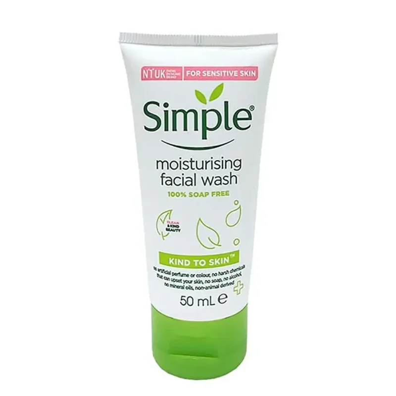 simple-moisturizing-face-wash-gel-50-ml-volume ژل شتسشوی صورت سیمپل مدل Moisturising حجم ۵۰ میل