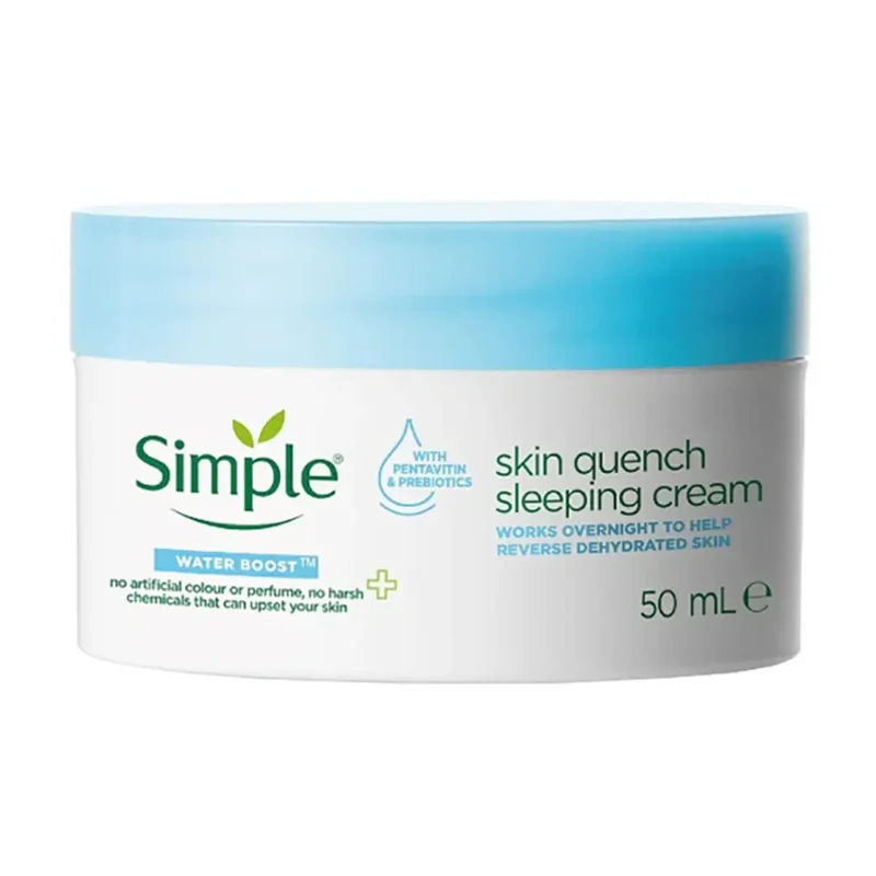 simple-night-cream-water-boost-model ژل كرم آبرسان سيمپل شب مدل WATER BOOST پوست خشك و حساس 50 ميل