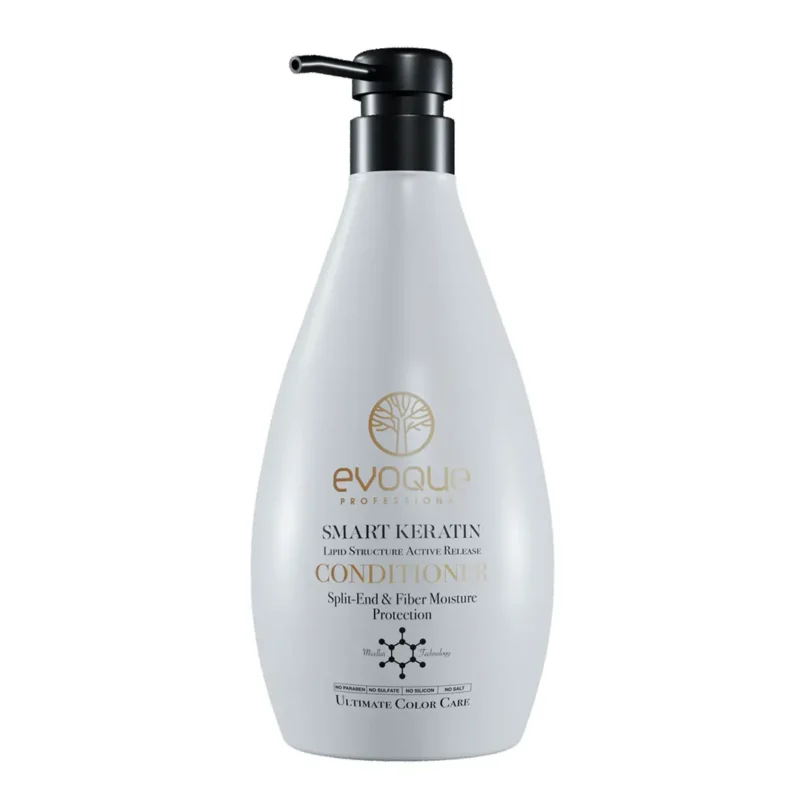 smart-keratin-conditioner-380ml نرم كننده ايووك مدل KERATIN SMART مخصوص موهاي خيلي آسيب ديده حجم ٣٨٠ ميل