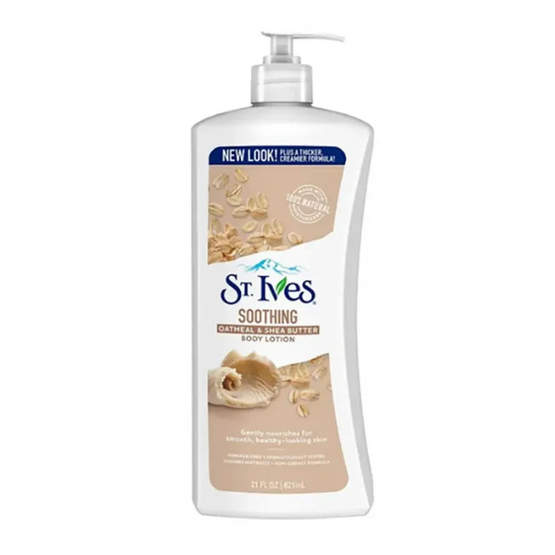 st-ives-body-lotion-with-oat-extract-and-shea-butter لوسیون بدن سنت ایوز مدل عصاره جو دوسر و شی باتر 621 میل