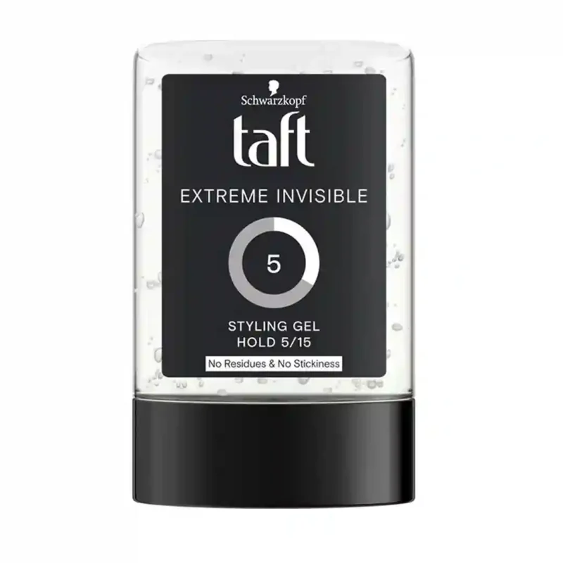 taft-power-extreme-invisible5 ژل مو حالت دهنده تافت مدل Extreme invisible5 حجم 300میل