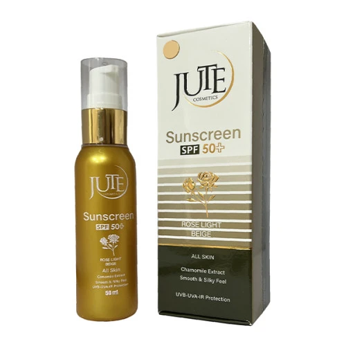 vitrin.jute-sunscreen-rose-light-oily-skin-50-ml-spf50-medium (1) ضدآفتاب رنگی ژوت مناسب انواع پوست SPF50 حجم 50میل - Image 1
