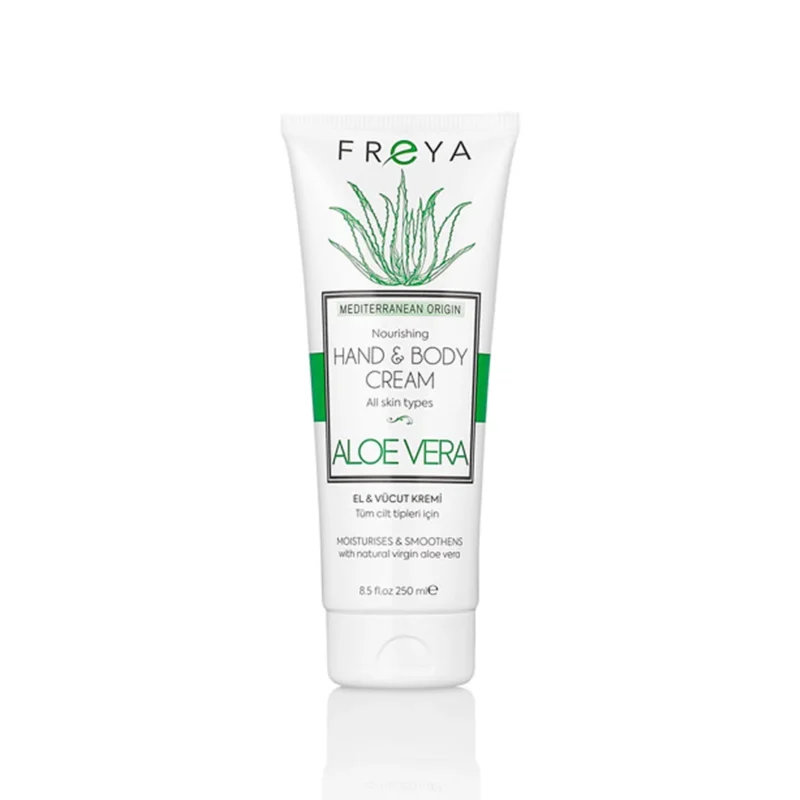 کرم دست فریا مدل آلوئه ورا حجم 250 میل كرم مرطوب كننده دست و بدن فريا مدل ALOEVERA مناسب انواع پوست 250 ميل - Image 1