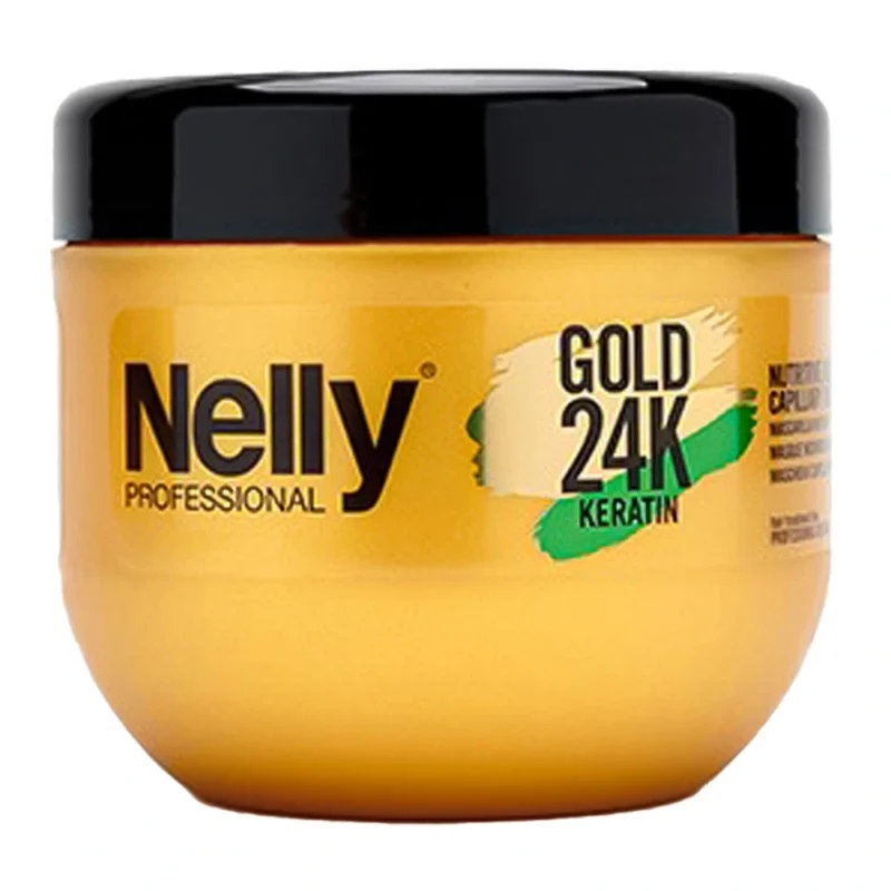 8411322239641 ماسک مو تغذیهکننده نلی مدل Gold 24k keratin حجم 500میل - Image 1