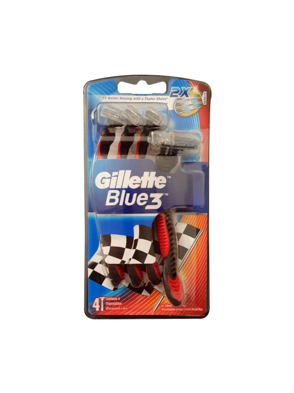 self-sharpening-model-blue-3-gillette-pack-of-4 تیغ اصلاح مردانه ژیلت مدل Blue3 (4عددی) - Image 1
