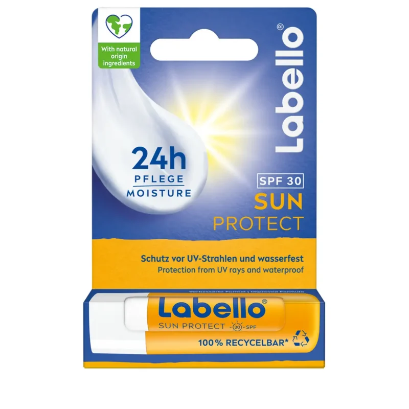 167339123533dc46d399a8f116b08a1a51ed6631_4006000005652_ai_labello_sun_protect_1 بالم لب مرطوبکننده لابلو Sun Protect وزن 4.8گرم - Image 1