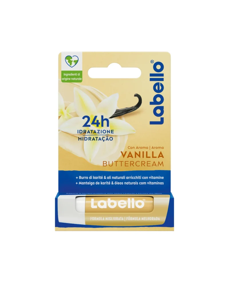 labello-lip-balm-55ml-vanilla-buttercream بالم لب مرطوبکننده لابلو وانیلی وزن 4.8گرم - Image 1
