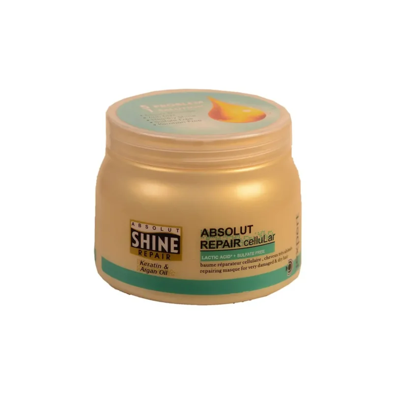 ماسک-مو-ترمیم-کننده-ابسولوت-شاین-سولفات-فری-ا-absolut-shine-repair-keratin-argan-oil-mask ماسک موی ترمیم کننده شاین مدل Absolut Repair حجم 500 میل - Image 1