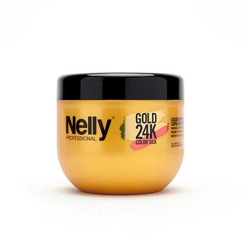 ماسک مو تقویت کننده نلی مخصوص موهای رنگ شده مدل Gold 24K حجم 500 میل ماسک مو تقویت کننده نلی مخصوص موهای رنگ شده مدل Gold 24K حجم 500 میل - Image 1