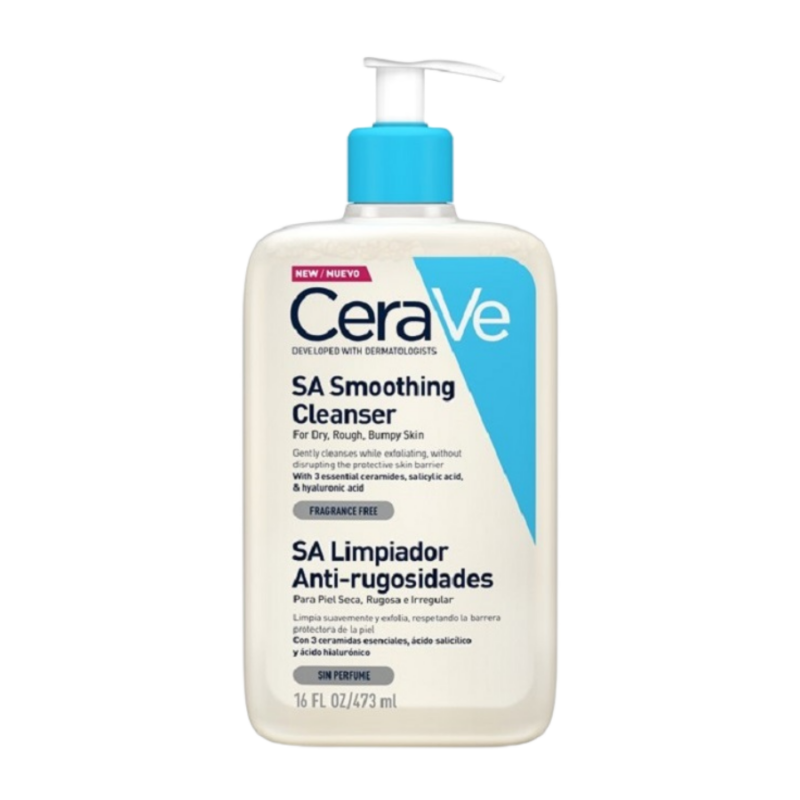 cerave-sa-smoothing-cleansing-gel-473ml ژل شستشو صورت سراوی مدل SA مناسب پوست زبر و ناهموار حجم 473 میل - Image 1