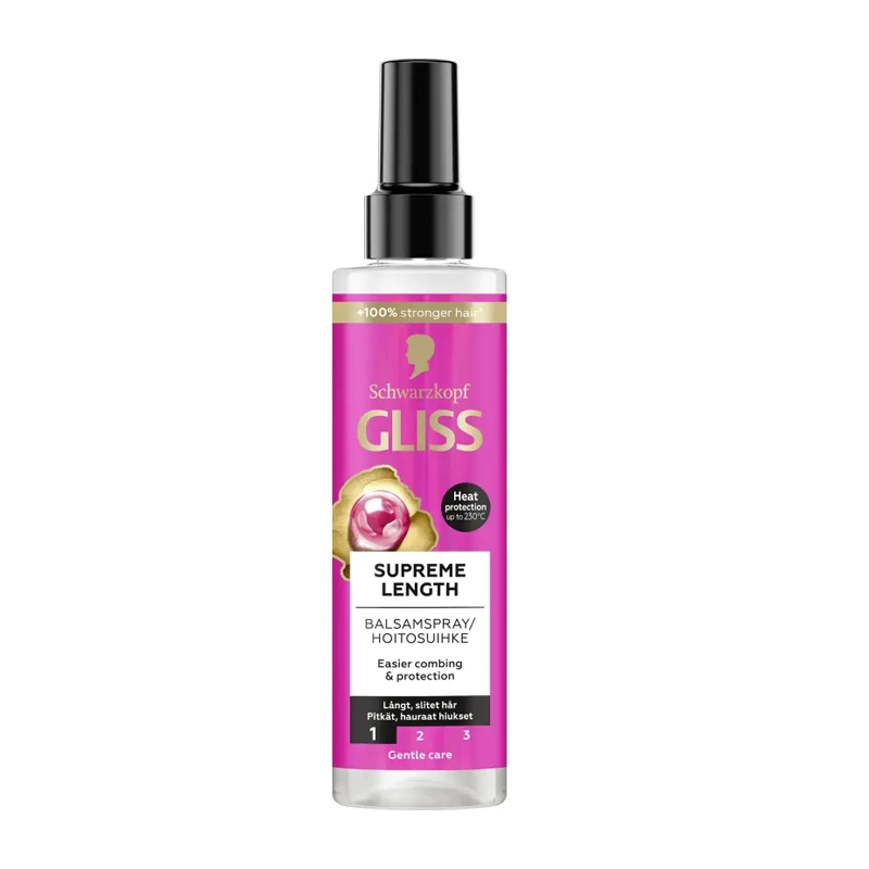 gliss supreme length اسپری دوفاز گلیس مدل Sureme Length حجم 200 میل - Image 1