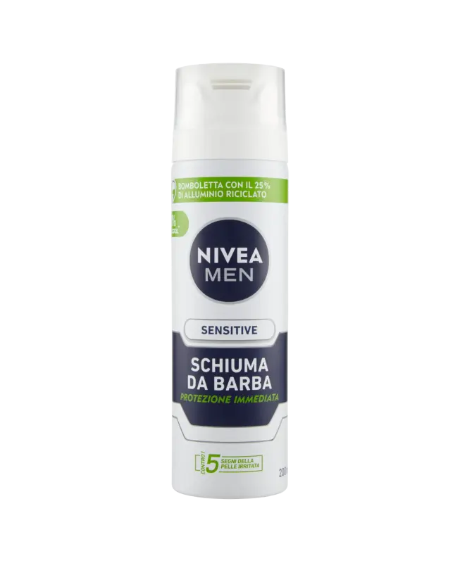nivea-men-sensitive-200ml-shaving-foam فوم اصلاح نیوا مدل Sensitive حجم 200 میل - Image 1