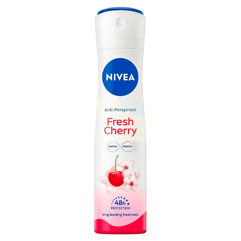 Nivea-Fresh-Cherry-Women-Deodorant-Spray-1 اسپری ضدتعریق زنانه نیوا مدل Fresh Cherry حجم 150میل - Image 1