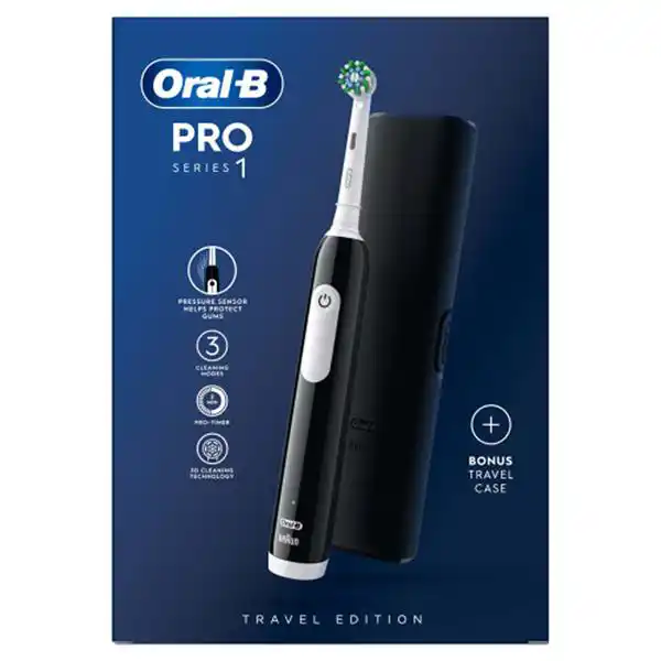pro 1 series black 1 مسواک برقی اورال بی مدل Pro series 1 رنگ مشکی - Image 1