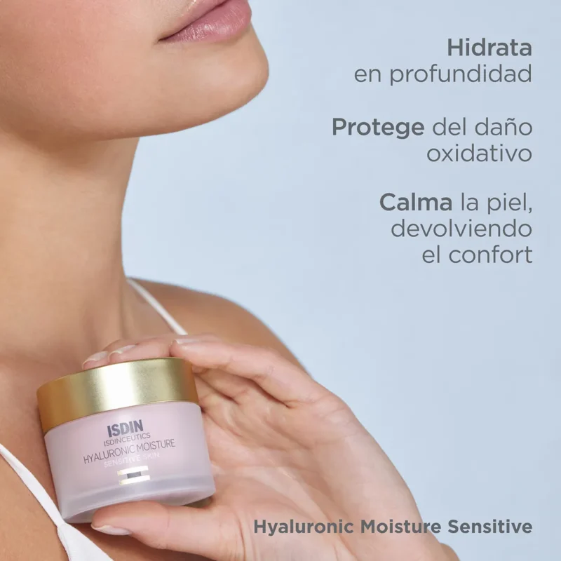 مرطوب‌کننده پوست حساس ایزدین Hyaluronic وزن 50گرم - Image 3