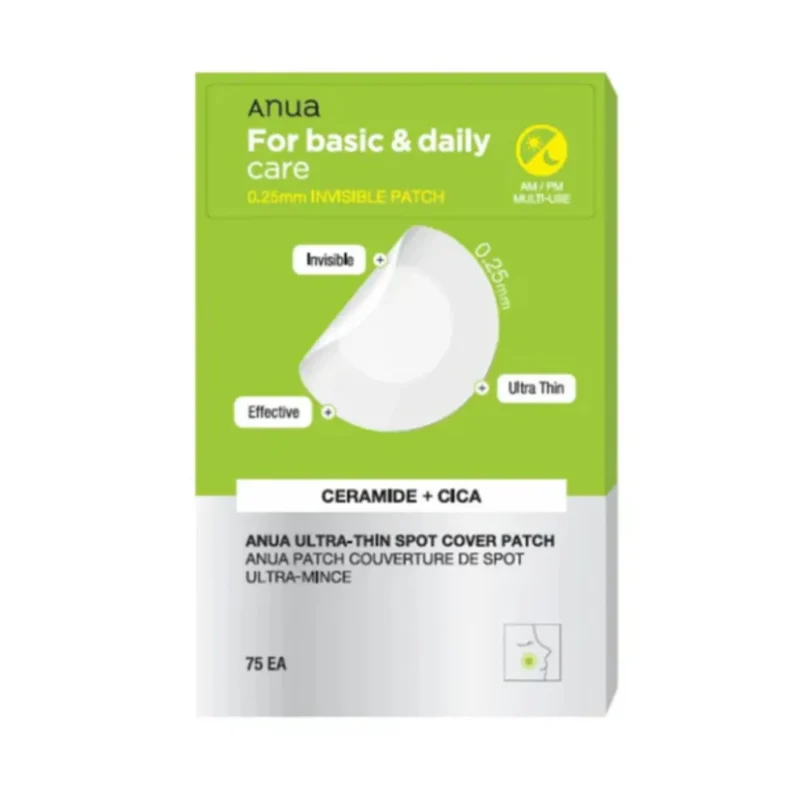 anua_patch_4 پچ ضدجوش بیرنگ آنوا Ultra-Thin Ceramide + Cica (75عددی) - Image 1