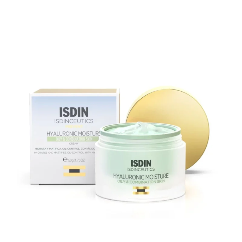 isdinceutics-hyaluronic-moisture-cream-oily-combination-skin-50g_002ce0a2-2209-4b54-a3dc-77a14b987fc6 مرطوبکننده پوست چرب ایزدین Hyaluronic وزن 50گرم - Image 1