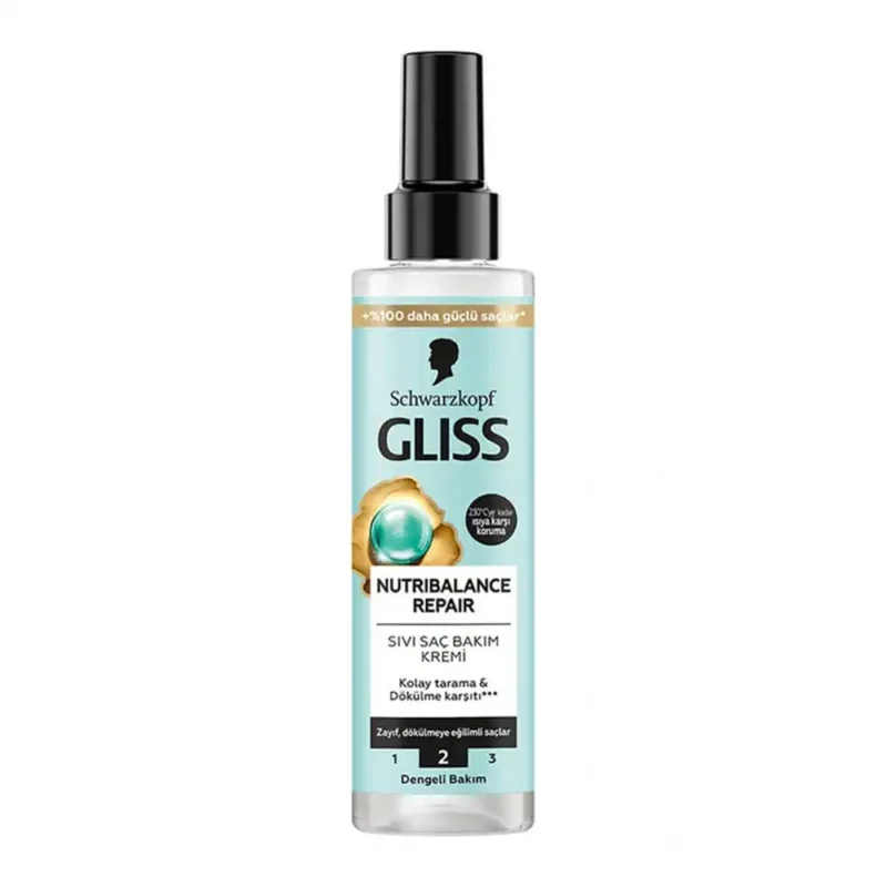 Gliss-Nutri-Balance-Repair-Anti-Loss-Liquid-Conditioner-with-Ceramide-and-Silk-200-ml-1 copy اسپری ضدریزش گلیس Nutribalance Repair حجم 200میل - Image 1