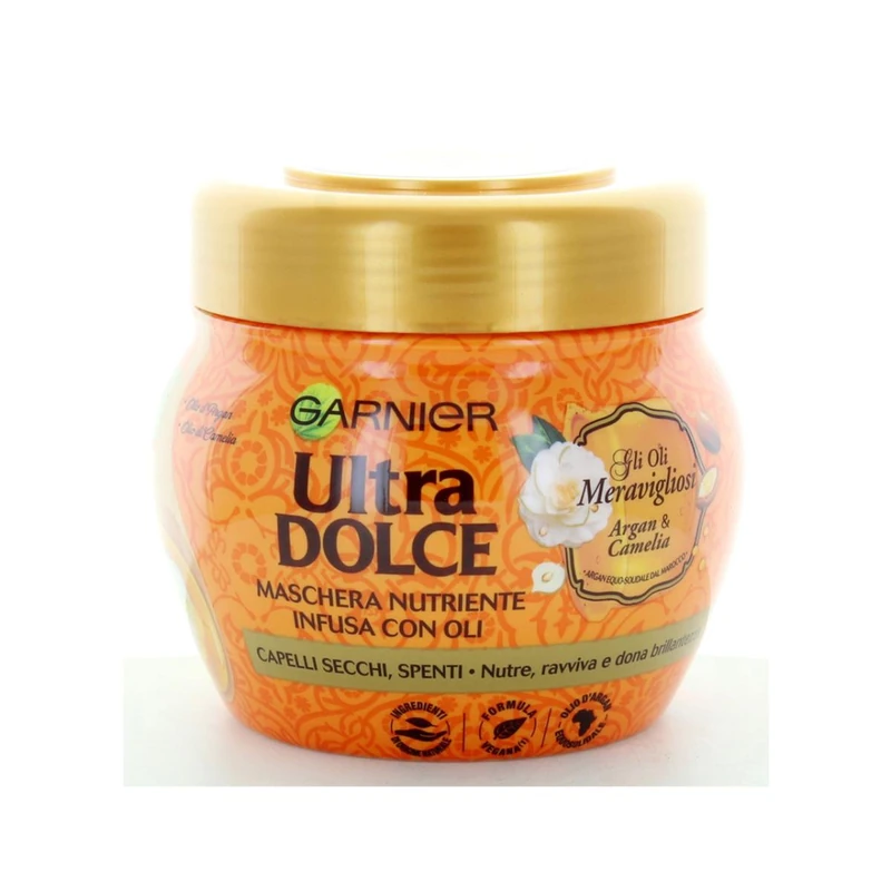 garnier_ultra_dolce_mask (1) ماسک مو روغن آرگان ultra doux حجم 300میل - Image 1