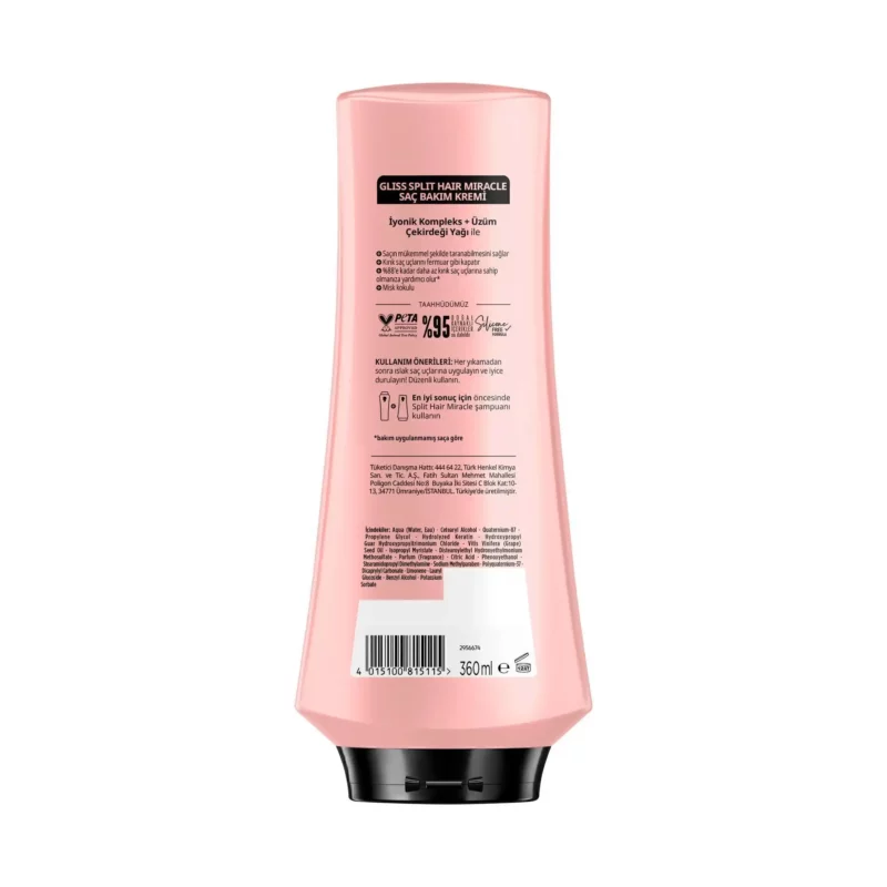 نرم كننده عمیق مو گليس SPLIT HAIR MIRACLE حجم 360ميل - Image 2