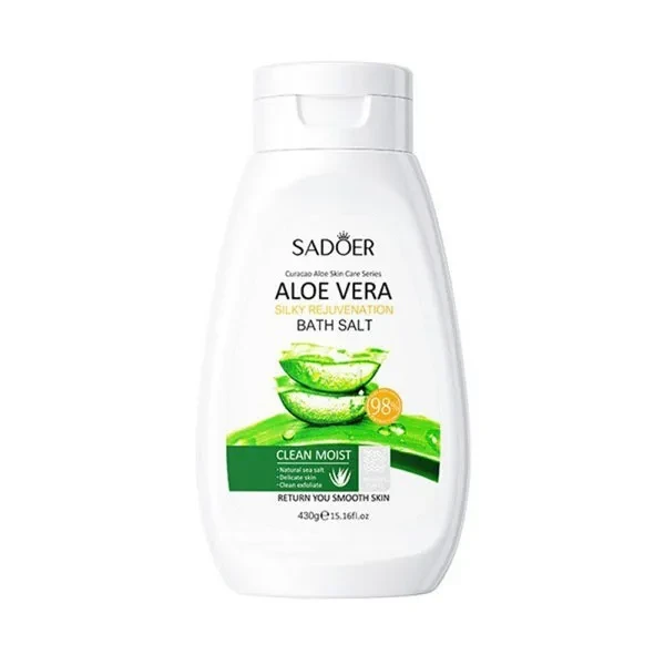 Sadoer_Aloe_Vera_Bath_Salt_3 (1) نمک بدن آلوئهورا سادور Aloe Vera حجم ۴۳۰گرم - Image 1