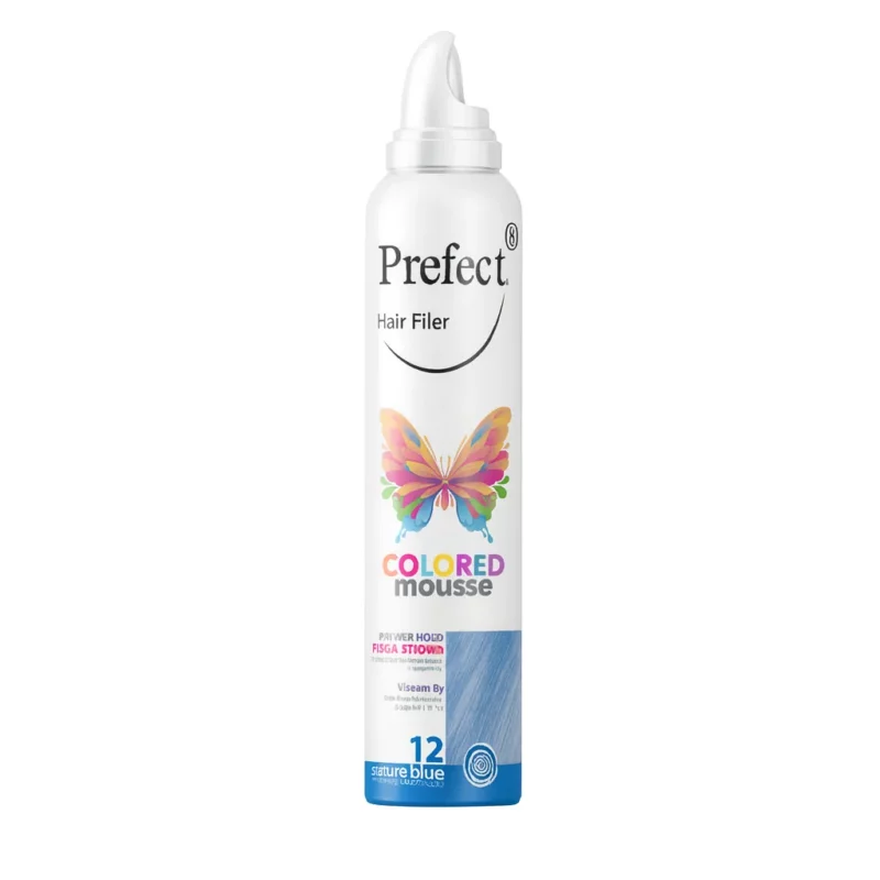prefect-colored-mousse-azure-blue (1) موس مو رنگی آبی لاجوردی پرفکت Azure blue حجم 150میل - Image 1