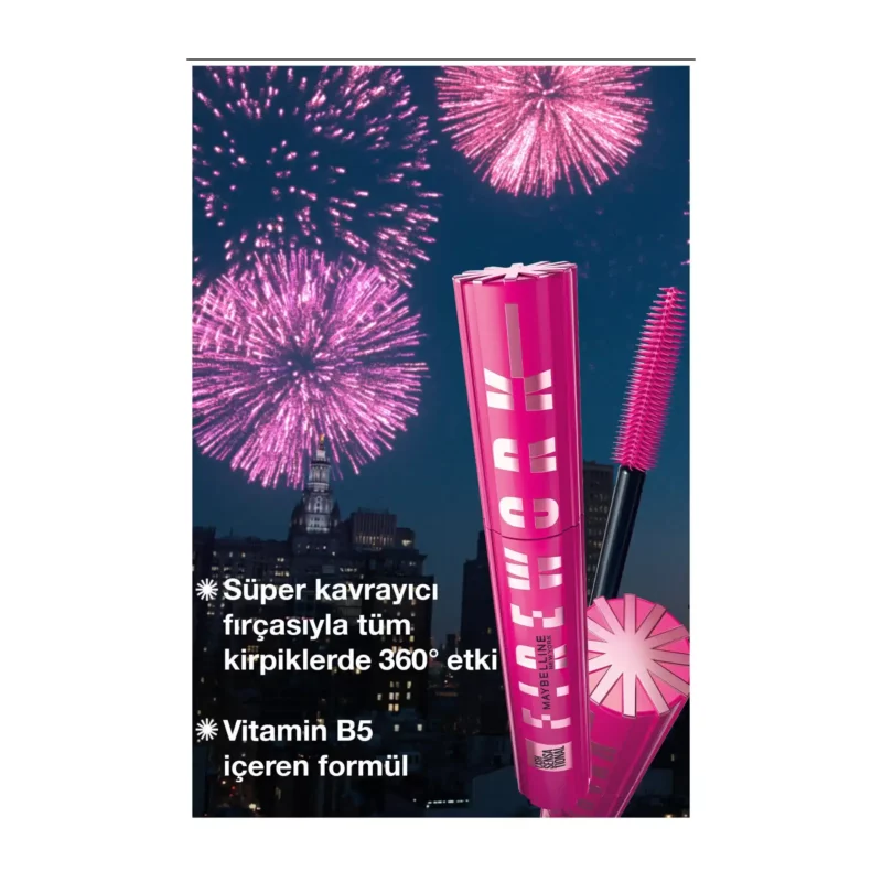 ریمل حجم‌دهنده و بلندکننده میبلین Firework حجم 6میل - Image 4