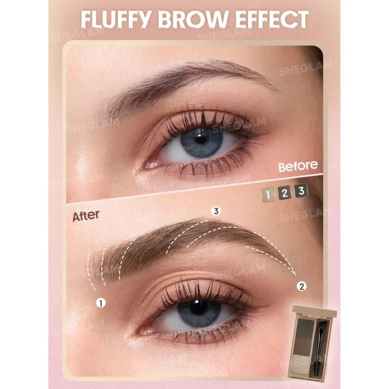 پالت ابرو شیگلم مدل Puff Brow همراه براش وزن 2.2گرم - Image 2