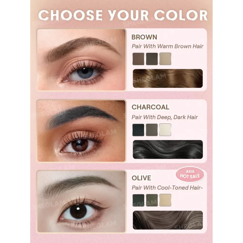 پالت ابرو شیگلم مدل Puff Brow همراه براش وزن 2.2گرم - Image 4