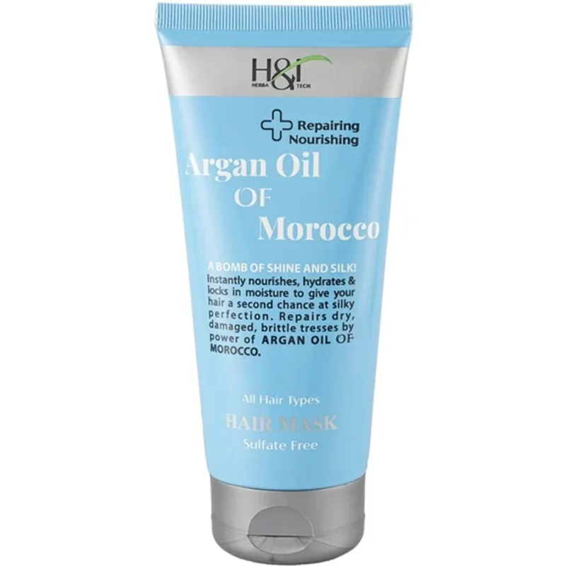 HT_Argan_Oil_of_Morocco_Hair_Mask_WEB ماسک مو اچ اند تی Argan Oil of Morocco حجم 200میل - Image 1