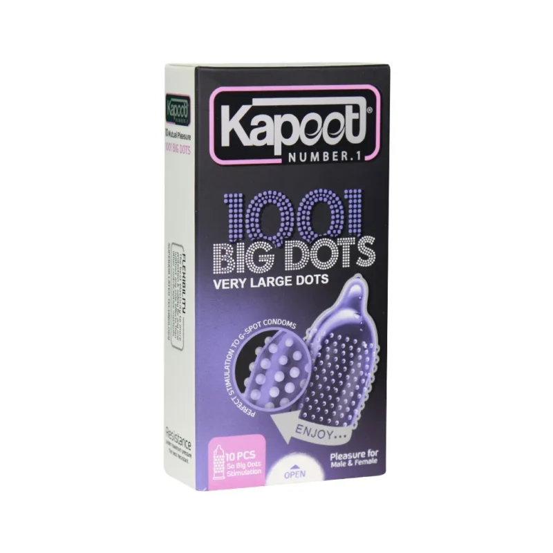 Kapoot_1001_BigDots_original کاندوم کاپوت 1001BIG DOTS با نقاط درشت تقویتی 12عددی - Image 1