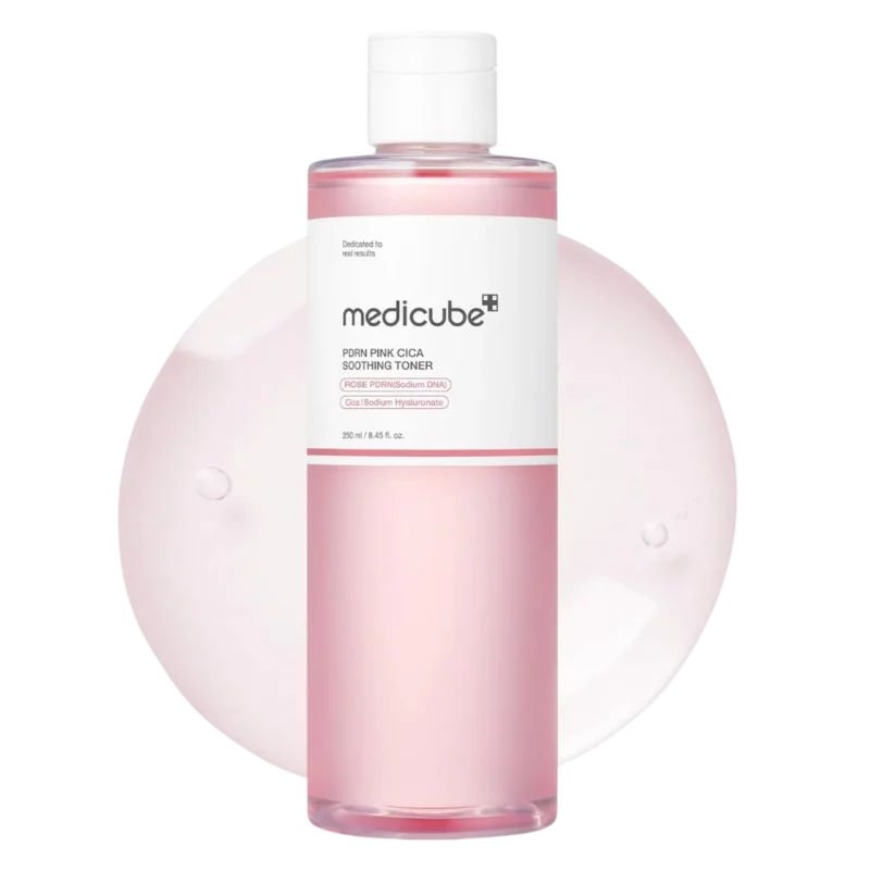 MEDICUBEPDRNPinkCicaSoothingToner250ml-1 تونر تسکیندهنده مدیکیوب PDRN Pink Cica حجم 250میل - Image 1