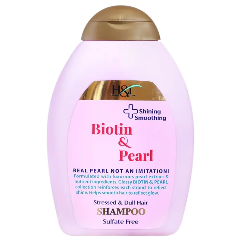 biotin_pearl_shampoo_web شامپو موی کدر اچ اند تی Biotin & Pearl حجم 385میل - Image 1