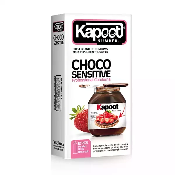 kapoot_choco_web کاندوم فوقملایم کاپوت Choco Sensitive بسته 12عددی - Image 1