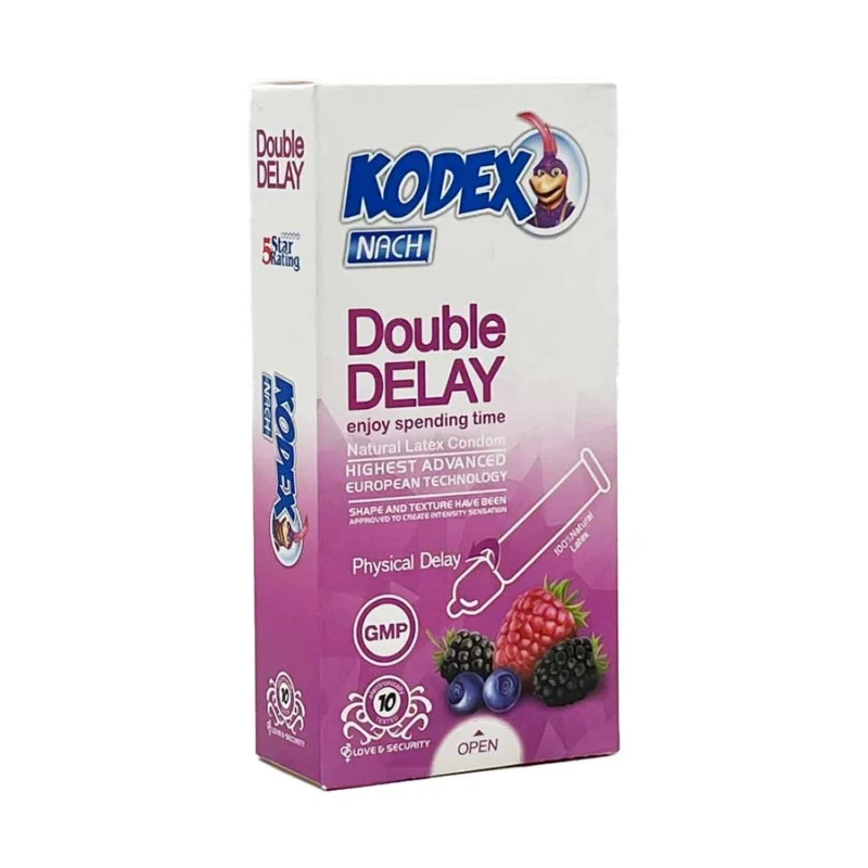 kodex_double_delay_web کاندوم تأخیری دوگانه کدکس Double Delay بسته 10عددی - Image 1