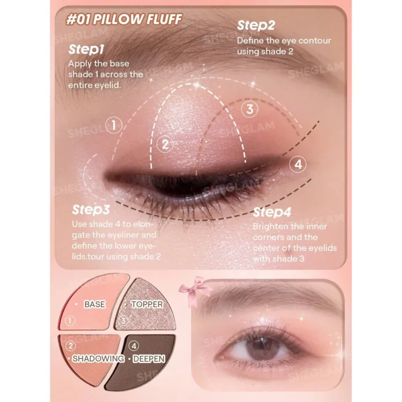 پالت سایه چشم شیگلم مدل Pillow Fluff وزن 3.9 گرم - Image 4