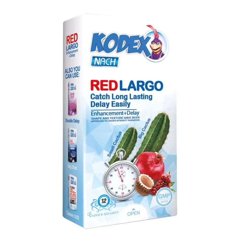 redlargo_web (1) کاندوم تأخیری کدکس مدل Red Largo بسته 12 عددی - Image 1