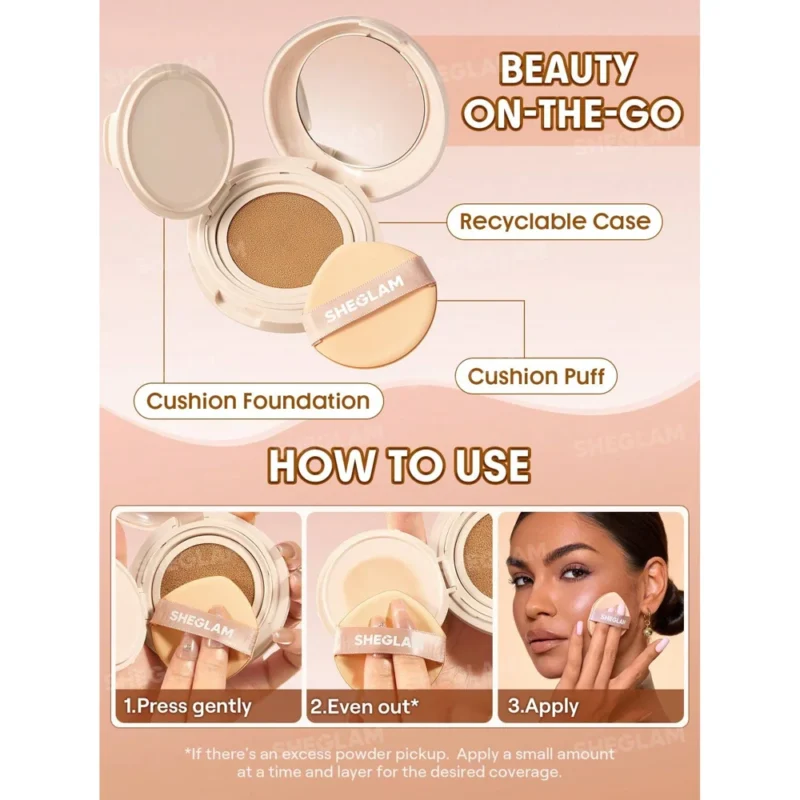 کوشن فوندیشن شیگلم مدل Natural Skin Finish  - Image 7