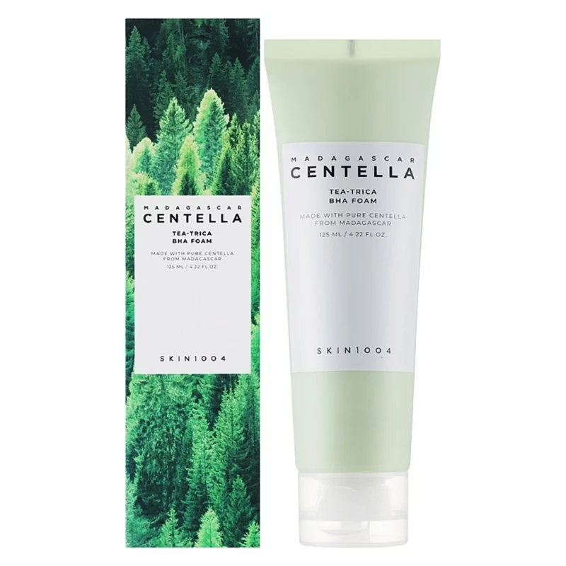 فوم-شستشوی-لایه-بردار-ضد-جوش-تی-تریکا-سنتلا-اسکین-1004-SKIN1004-Centella-Tea-Trica-Bha-Foam_web فوم شستشو عميق منافذ سنتلا TEA-TRICA حجم 125ميل - Image 1