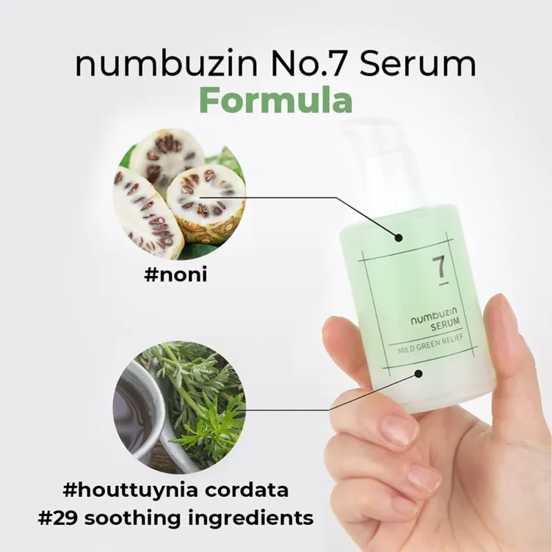 سرم تسکین دهنده نامبوزین شماره 7 Mild Green حجم ۵۰ میل - Image 3