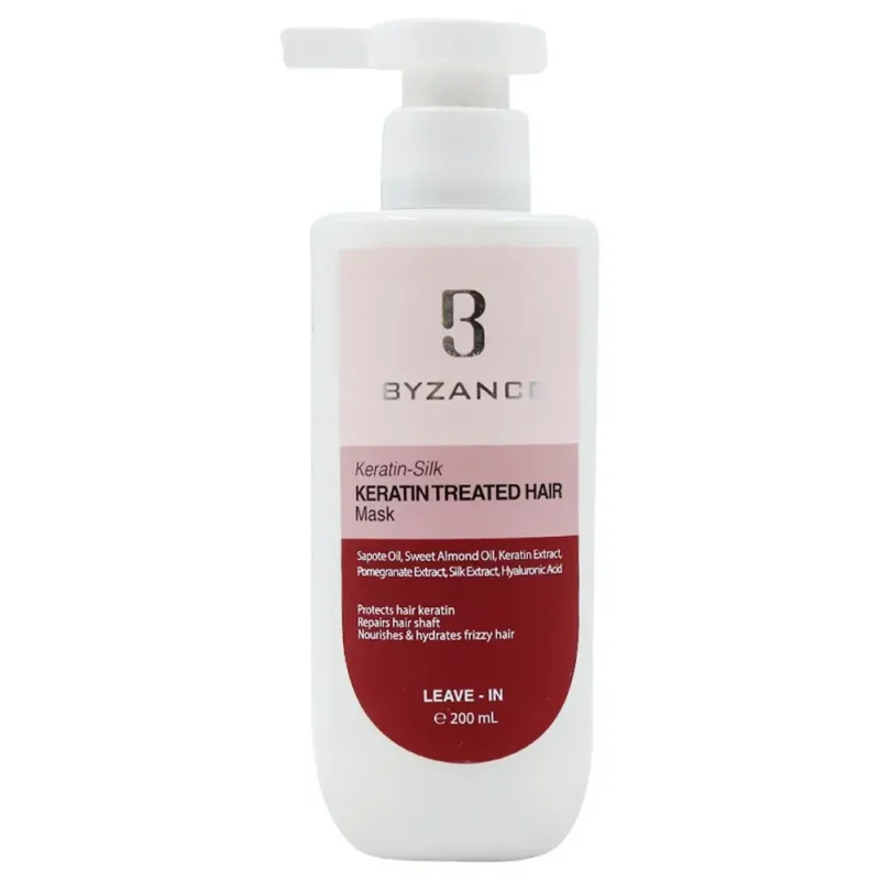 1-16 ماسک مو بدون آبکشی بیزانس Keratin Silk حجم ۲۰۰ میل - Image 1