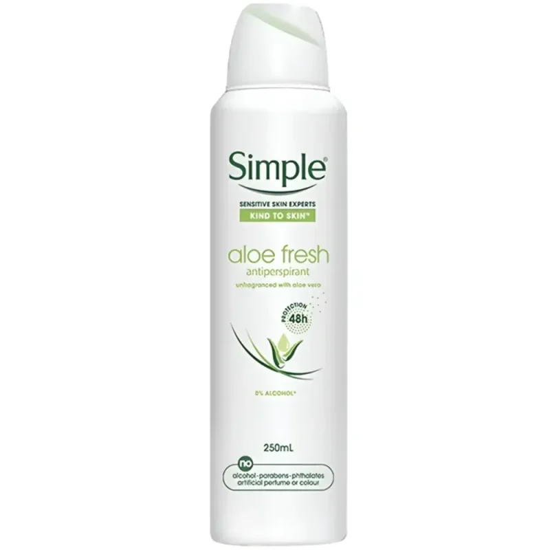 آلوئه-فرش اسپری ضد تعریق سیمپل مدل Aloe Fresh حجم ۲۵۰ میل - Image 1