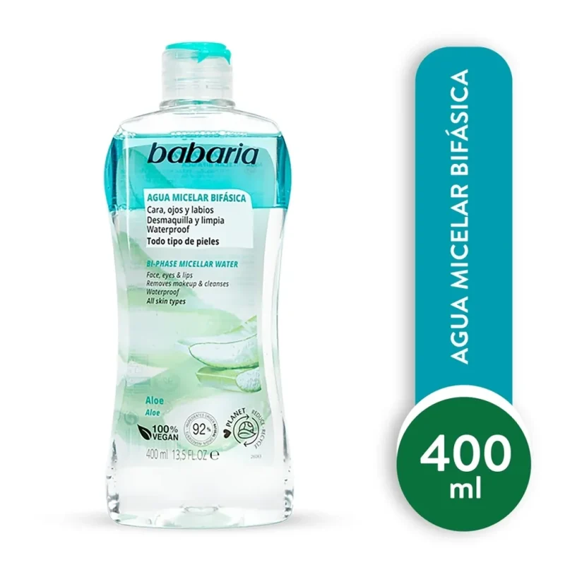میسلار واتر دوفاز آلوئه‌‌ورا باباریا مدل Agua micelar حجم 400 میل - Image 4
