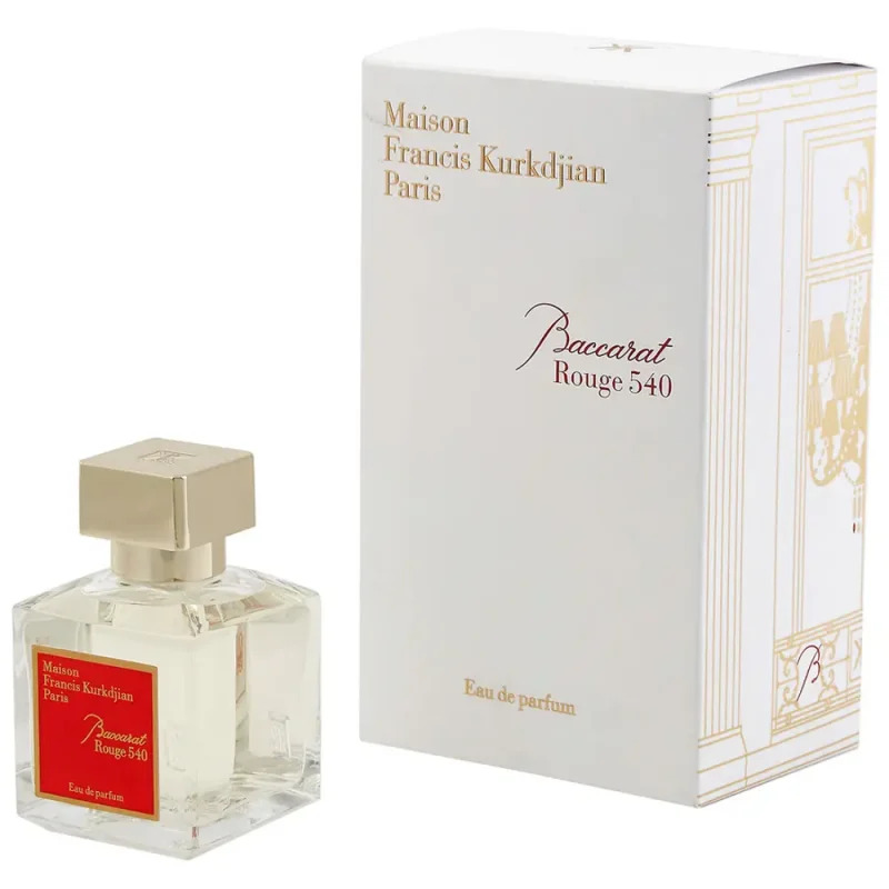 baccarat_white_box_bottle_25ml ادوپرفیوم سندی مدل باکارات رژ سفید حجم 25میل - Image 1