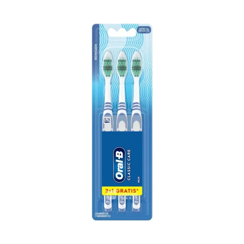 89764_oral-b-classic-care-35-medium-zubni-kartacek-3-ks--2-1-zdarma- (1) مسواک اورال بی مدل Indicator با برس مدیوم سه عددی - Image 1
