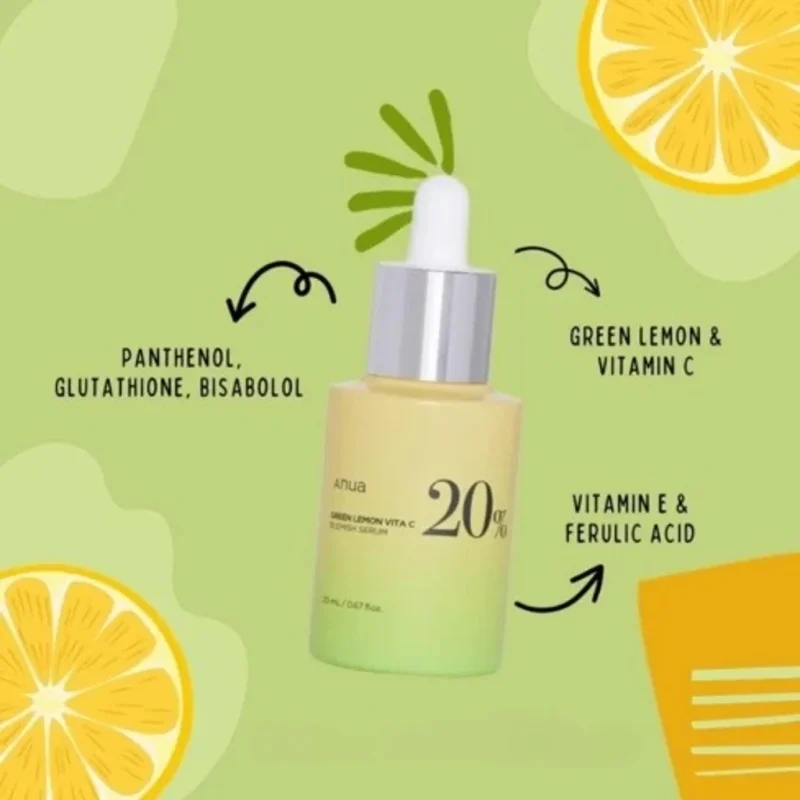 سرم روشن‌کننده لیمو سبز آنوا Green Lemon Vita C - Image 7