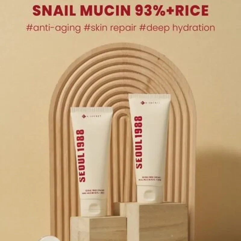 کرم ترمیم‌کننده حلزون سئول 1988 Snail Mucin93%+rice - Image 3