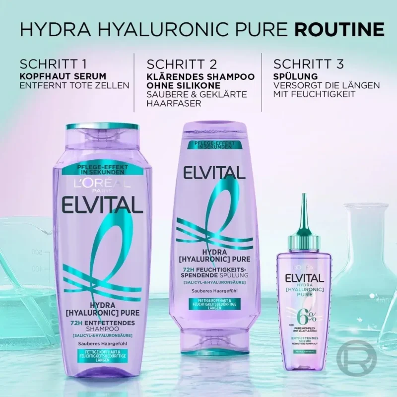 شامپو ریشه چرب لورال السیو Hydra Pure حجم 300میل - Image 2